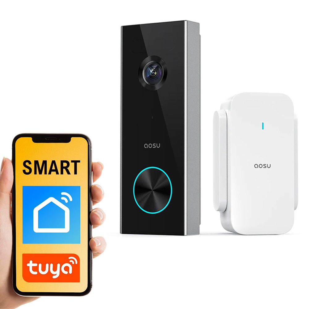 Videovrátnik proti krádeži s audio IP Aosu HD 3MP Tuya SMART domáci zvonček